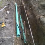 sewer line excavation