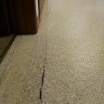 Before: Cement floor crack 